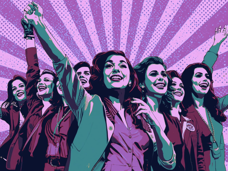 LGBTQI+ women leaders in the crowd