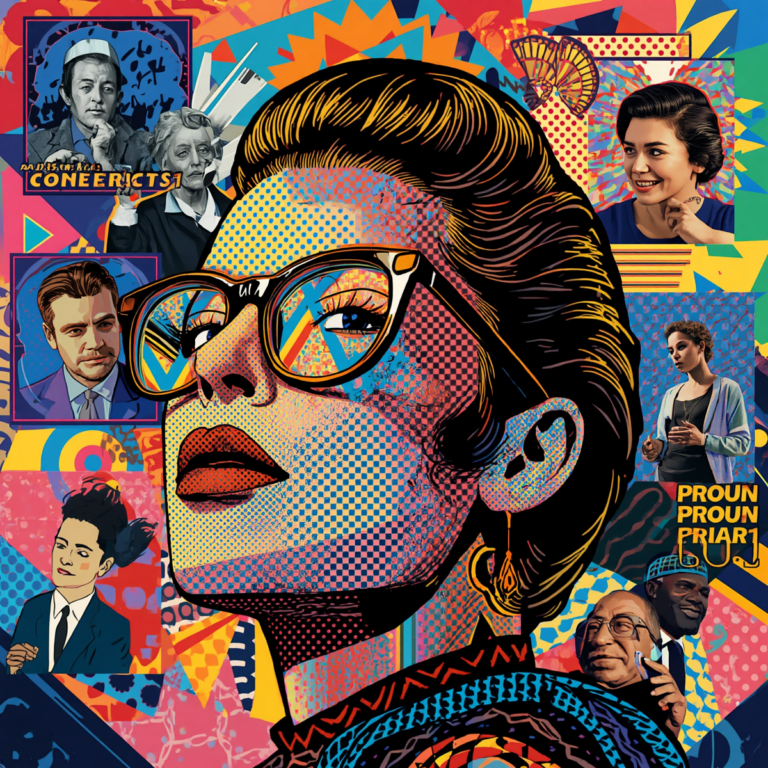 authenticity concept in pop art style